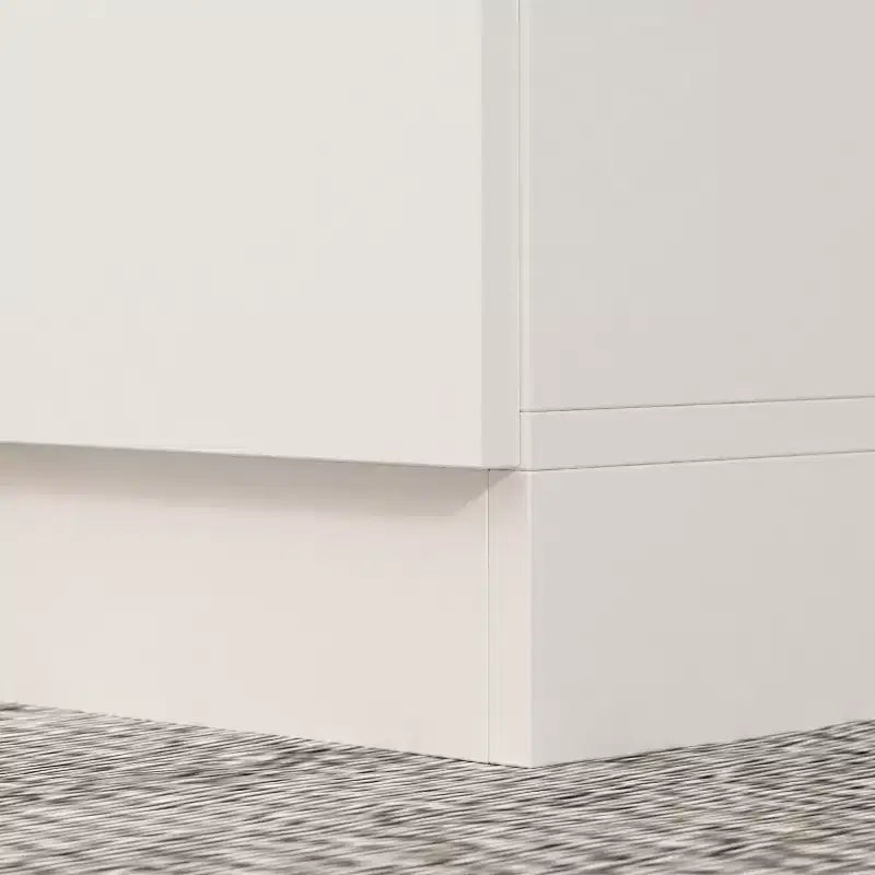 Hitow Pure White Minimalist 3 Door Wardrobe Enriches Storage and Hanging Space