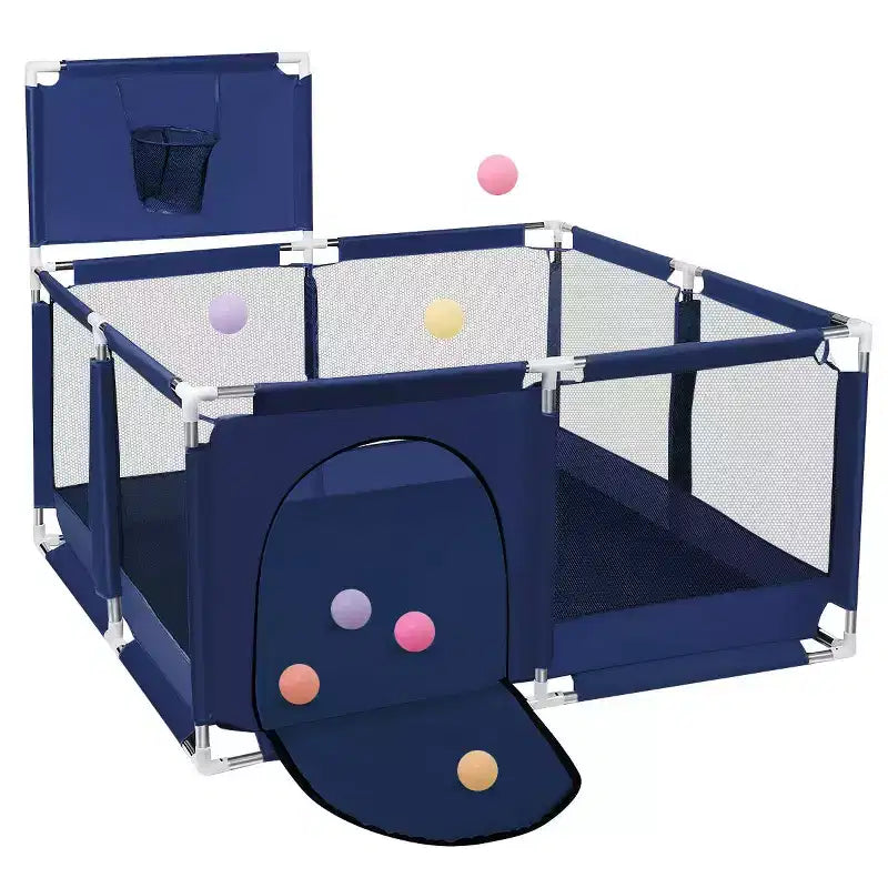 GOTGELIF 50x50 4-Panel Baby Playpen Portable Playard with Basketball Hoop