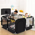 GOTGELIF 50x50 4-Panel Baby Playpen Portable Playard with Basketball Hoop