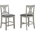 Kings Brand Furniture - Murdo Wash White Counter Height Dining Stools Chairs, Set of 2