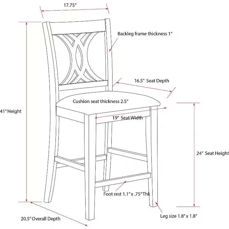 Kings Brand Furniture - Murdo Wash White Counter Height Dining Stools Chairs, Set of 2