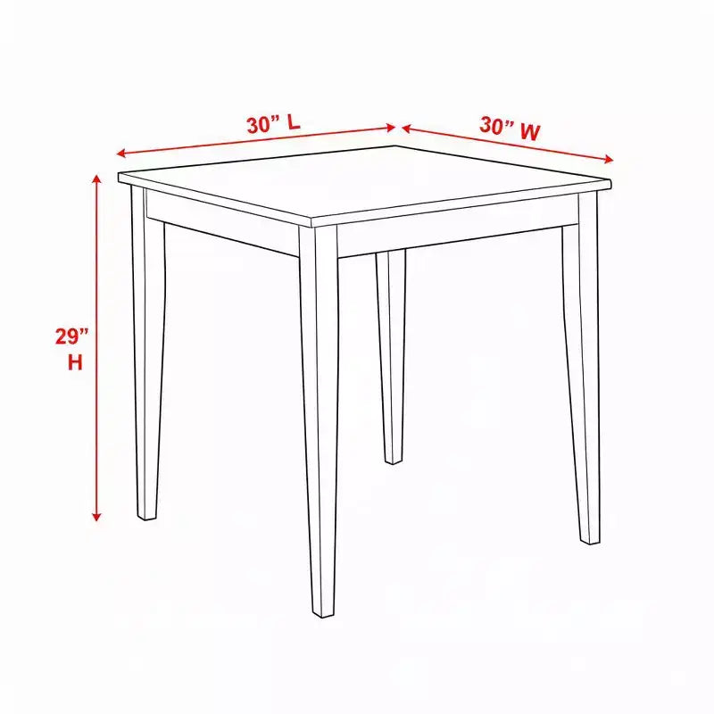 Kings Brand Furniture - Kurmer Square Solid Wood Dining Room Kitchen Table, Cappuccino