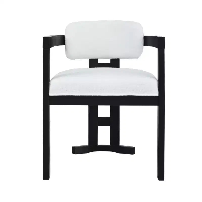 3-Piece Round Dining Set – Aluminum Pedestal Table & 2 Upholstered Birch Wood Arm Chairs