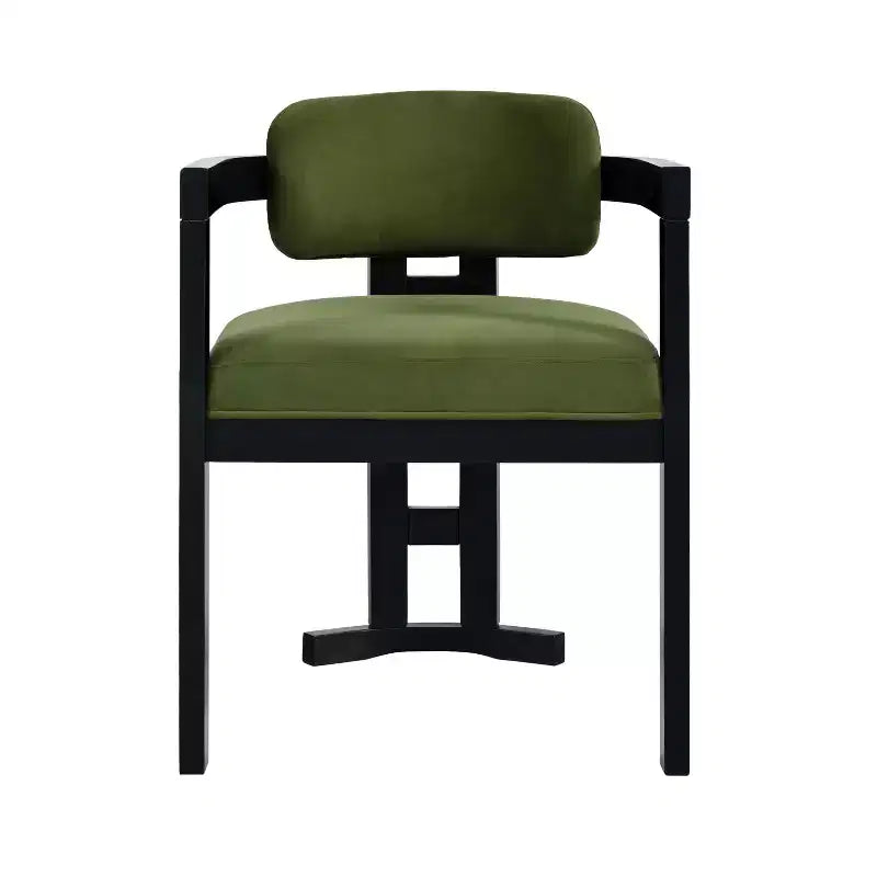 3-Piece Round Dining Set – Aluminum Pedestal Table & 2 Upholstered Birch Wood Arm Chairs