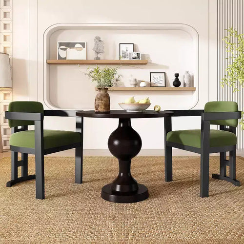 Christopher Knight Home Jace 3 Piece Birch Wood and Aluminum Upholstered Dining Set