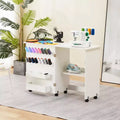 Erommy folding Table with Storage Shelf