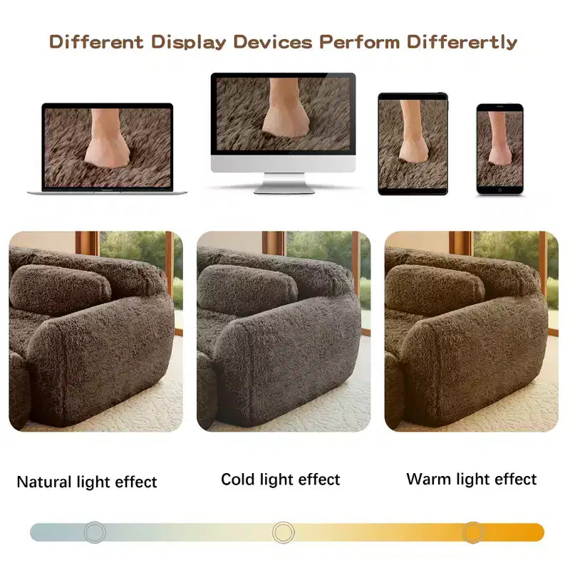 149in Modular Sectional Sofa with Ottoman, 32D Foam & 4 Accent Pillows – Plush Polyester