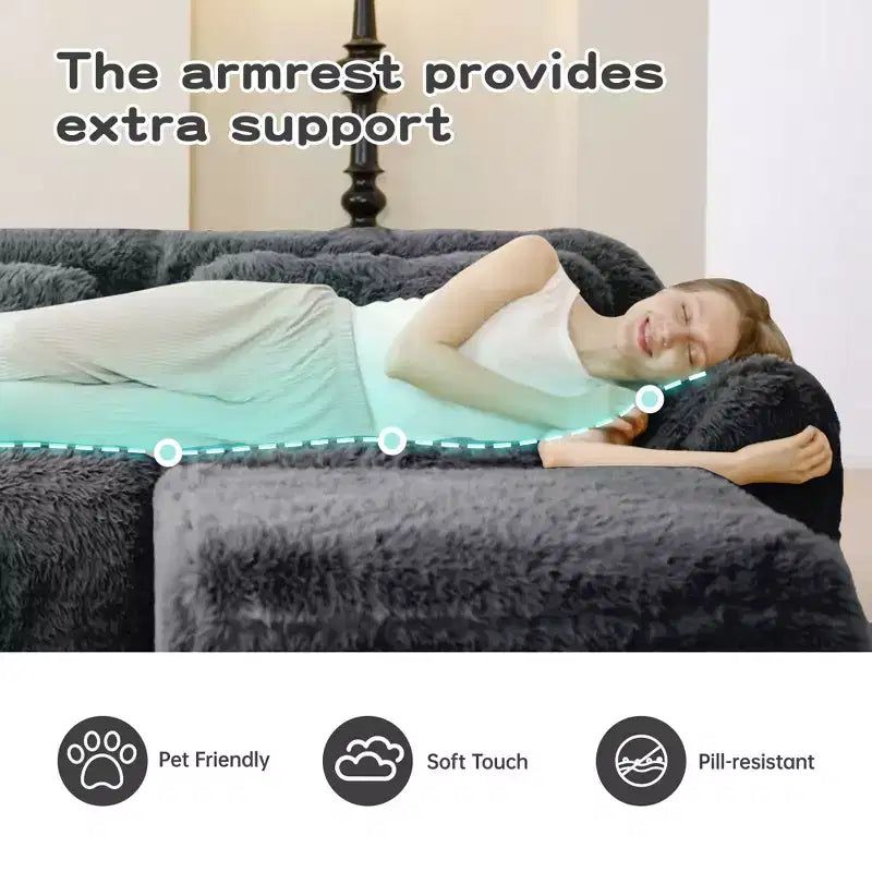 149in Modular Sectional Sofa with Ottoman, 32D Foam & 4 Accent Pillows – Plush Polyester