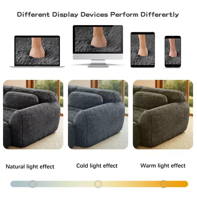 149in Modular Sectional Sofa with Ottoman, 32D Foam & 4 Accent Pillows – Plush Polyester