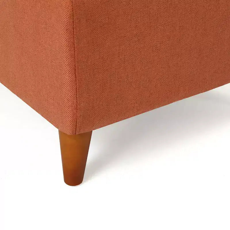 Tufted Button Storage Ottoman with Hinged Lid & Solid Wood Legs – Entryway Bench