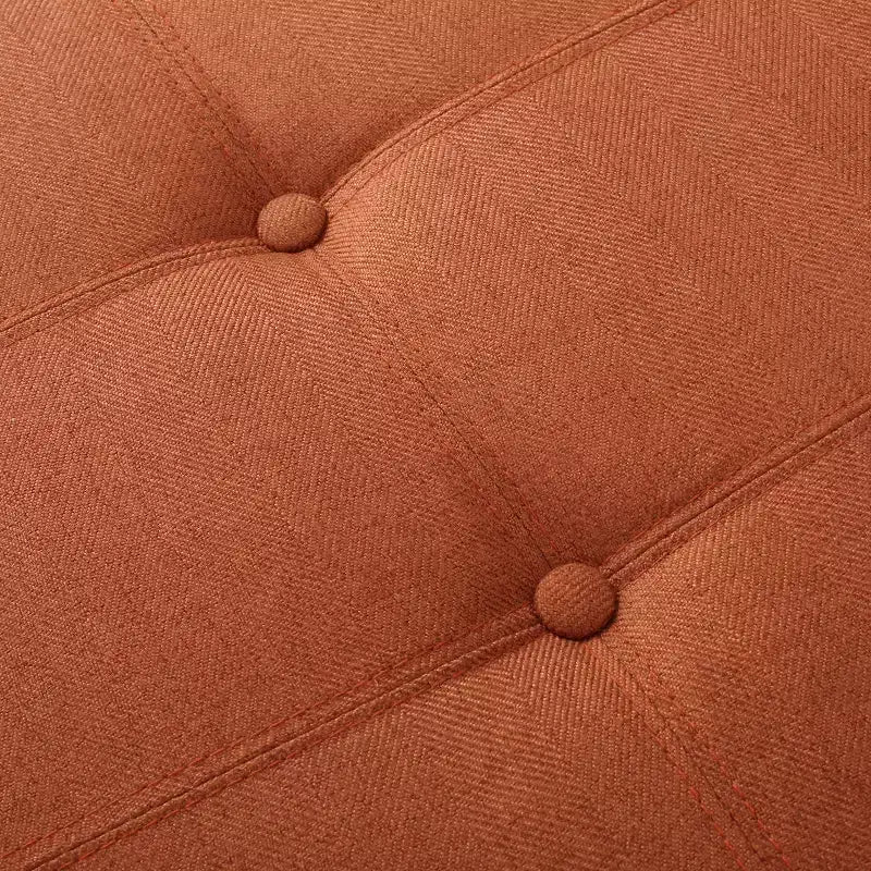Tufted Button Storage Ottoman with Hinged Lid & Solid Wood Legs – Entryway Bench