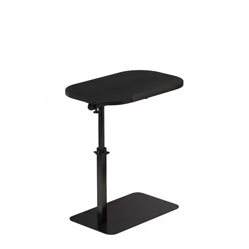 C-Shaped Height-Adjustable Side Table with Gas Spring Lift – Waterproof, Beige, Small Spaces