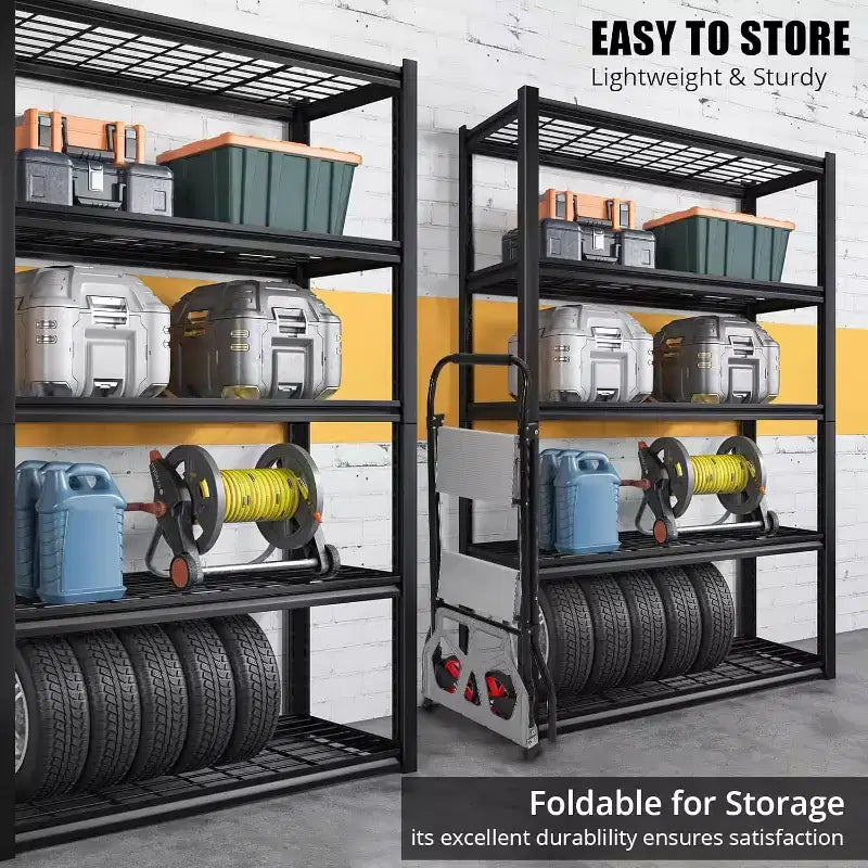 2-in-1 Aluminum Folding Hand Truck & Step Ladder – 220 LB Capacity, Anti-Slip, Portable