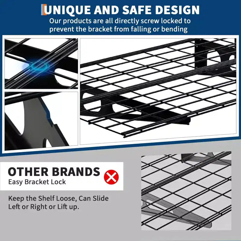 2-Pack Wall-Mounted Garage Storage Shelves – 2x6ft Floating Rack, 1600 LB Total Capacity