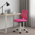 Fuchsia & White Adjustable Height Swivel Rolling Office Chair – Ergonomic, 250 LB Capacity