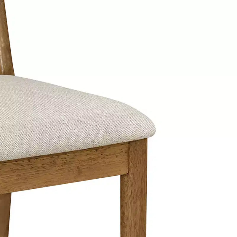 Set of 2 Modern Counter Stools with Woven Rope Backrest & Upholstered Seat – Rubberwood