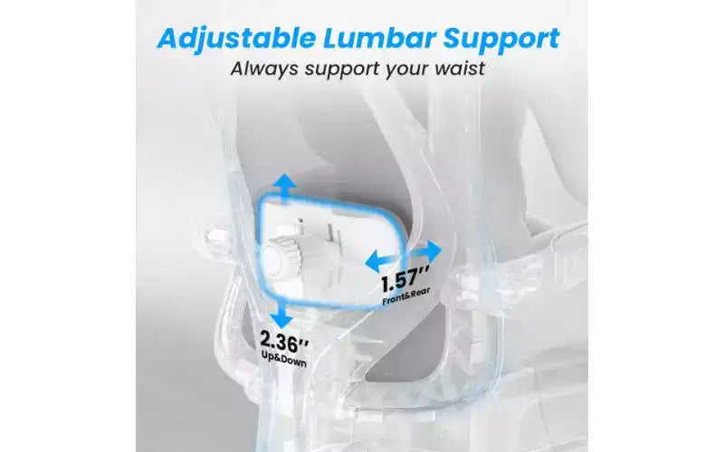 Ergonomic High-Back Mesh Office Chair with Footrest, Headrest & Adjustable Lumbar Support