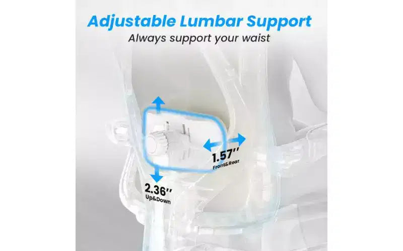 Ergonomic High-Back Mesh Office Chair with Footrest, Headrest & Adjustable Lumbar Support