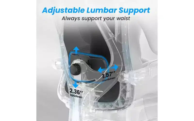 Ergonomic High-Back Mesh Office Chair with Footrest, Headrest & Adjustable Lumbar Support