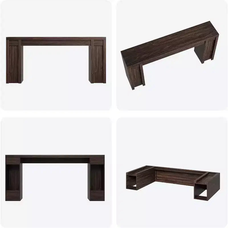70in Extra-Long Wooden Console Table for Entryway, Hallway & Behind Couch – Brown