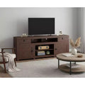 Farmhouse TV Stand for TVs up to 80in – 4 Drawers, 3 Open Shelves, Entertainment Center