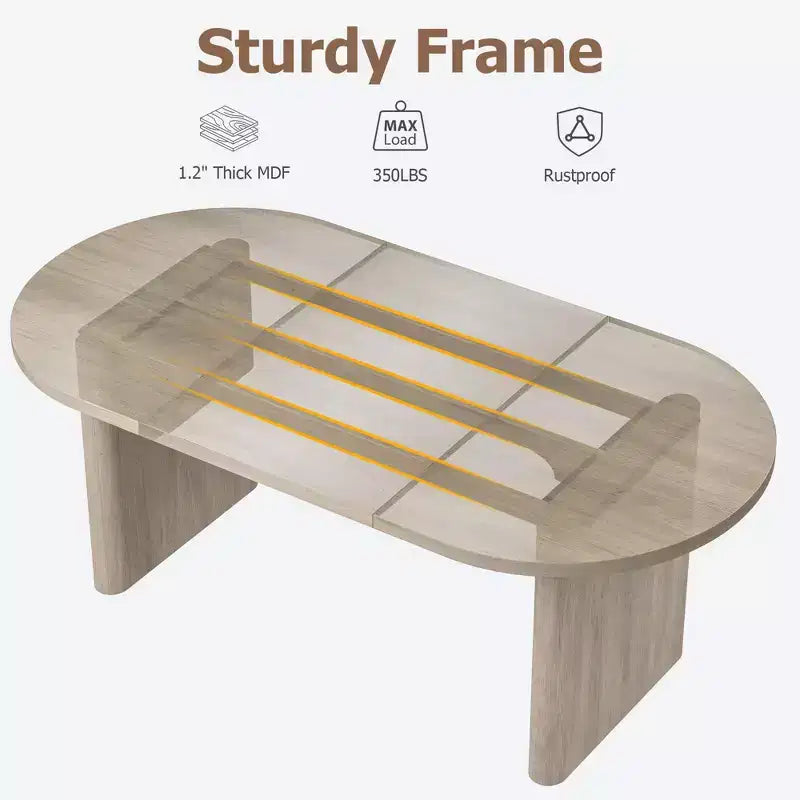Modern Wooden Dining Table & Office Desk – Thickened Desktop, Heavy-Duty Base, Seats 6