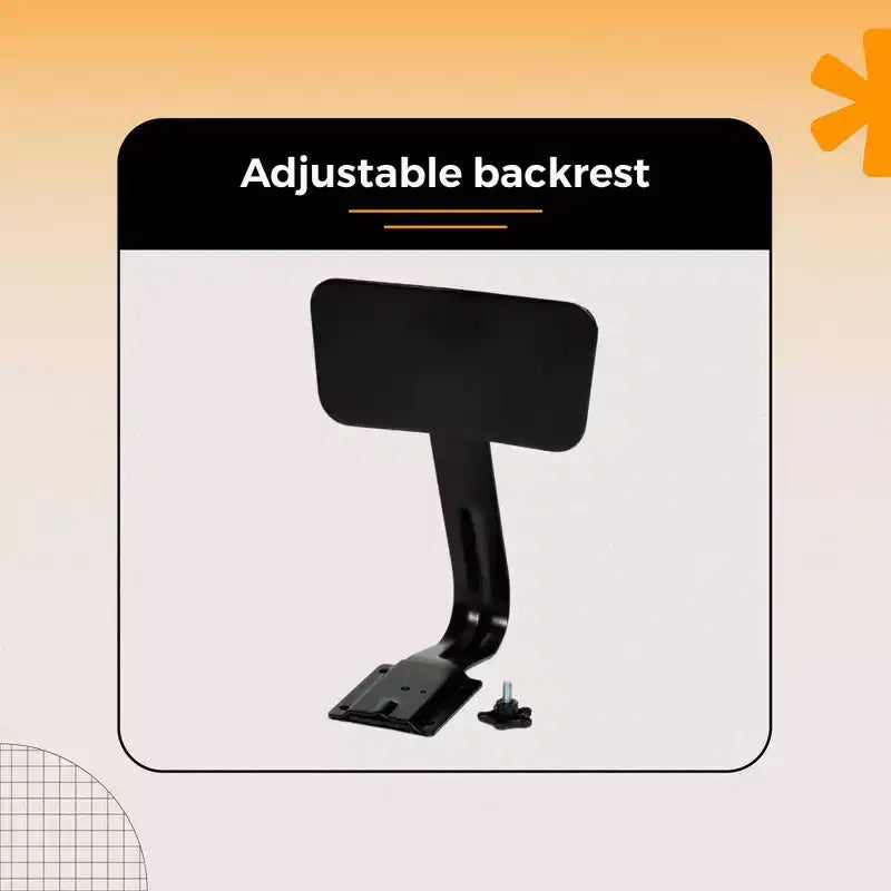 30in Steel Counter Stool with Low Backrest & Welded Footrest – Black, Round Masonite Seat