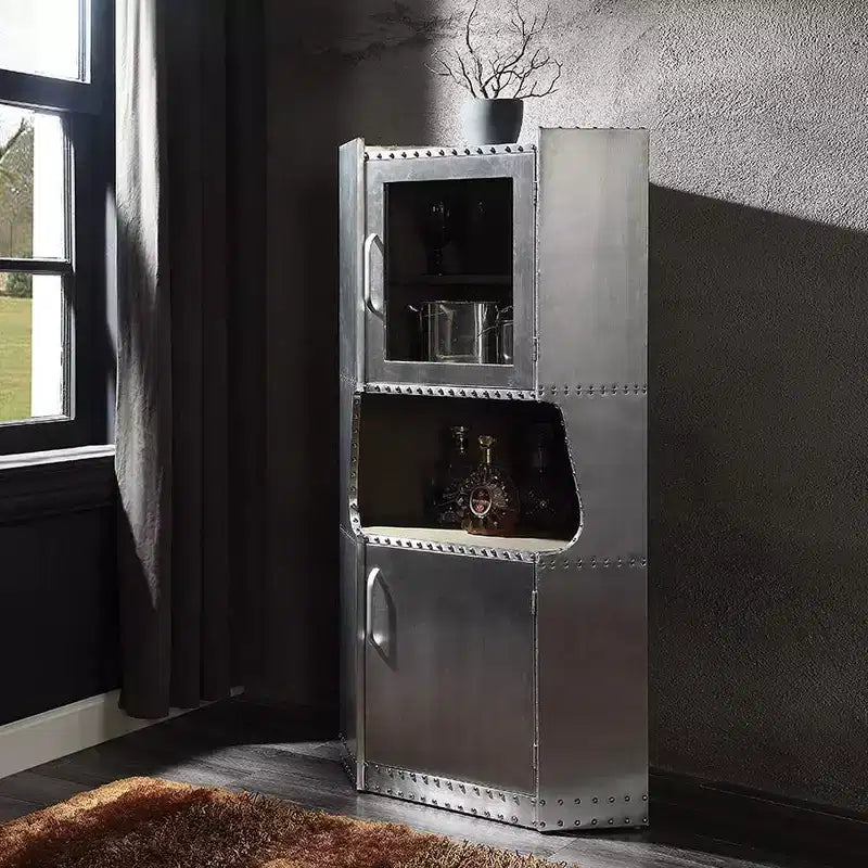 Acme Furniture Brancaster Decorative Storage Cabinet Aluminum