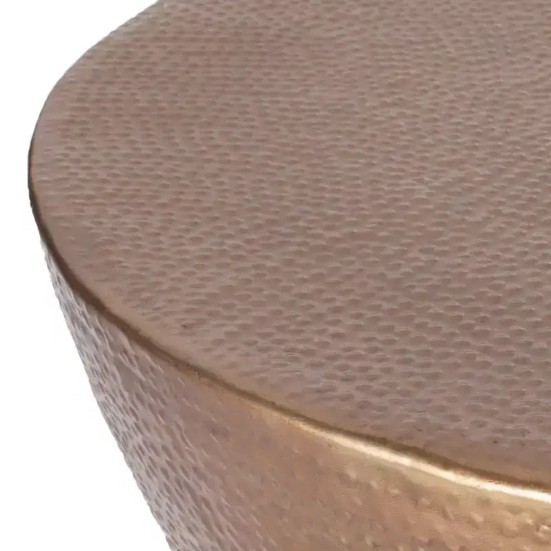 Round Moroccan-Style Aluminum Coffee Table – Multicolor, Black Finish, Indoor
