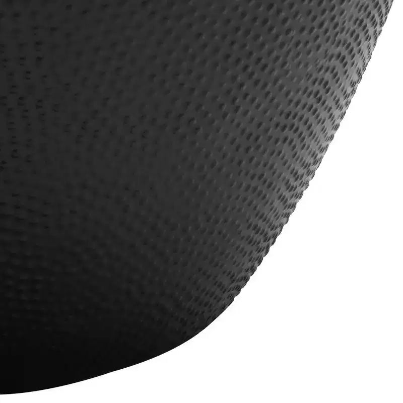 Round Moroccan-Style Aluminum Coffee Table – Multicolor, Black Finish, Indoor