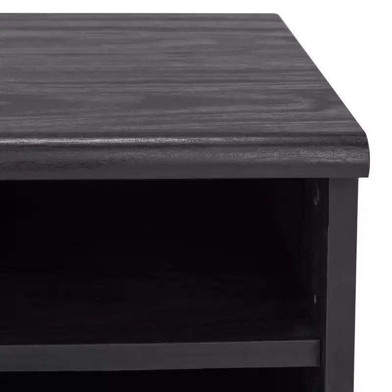 1-Door 2-Shelf Media Stand with Adjustable Shelves & Cable Management – Walnut, Fits 50in TV